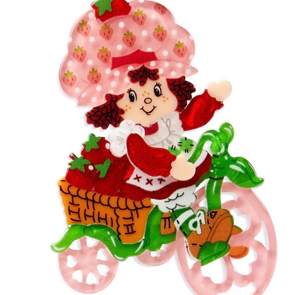 NWT- Erstwilder x Strawberry Shortcake - Adventure Awaits Bicycle Brooch - Picture 3 of 5
